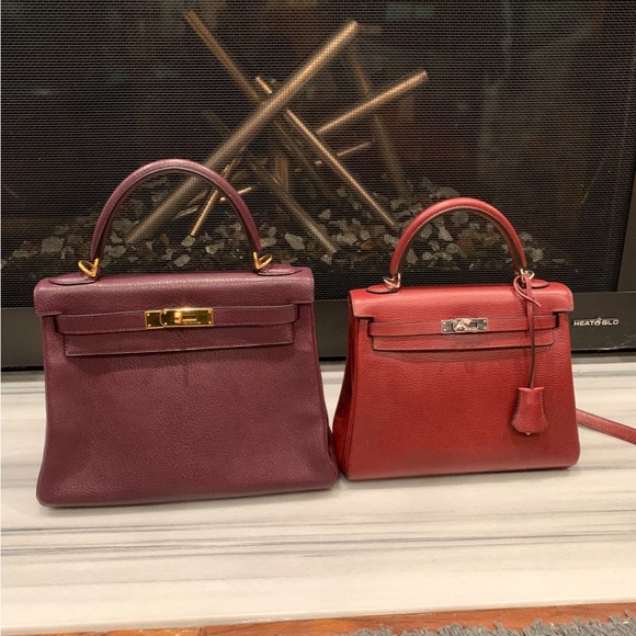 🟥Sold🟥Hermes Kelly 25 in luxe Burgundy color PHW - Picture 3 of 16